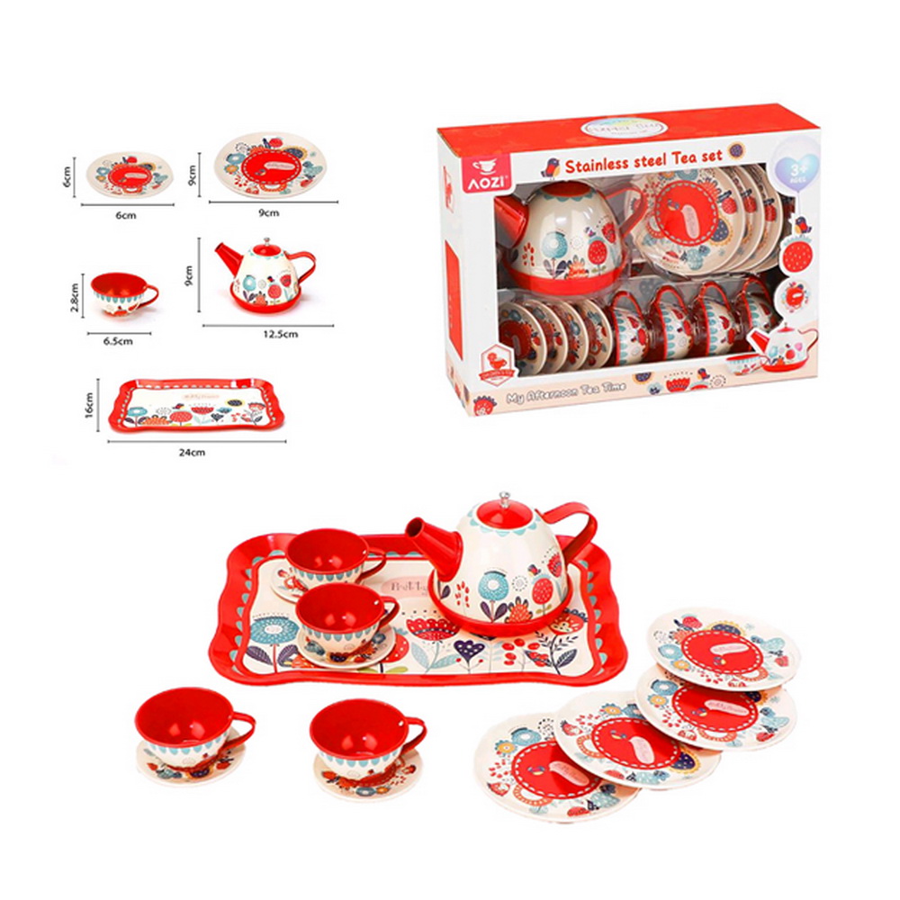 SET DE TE METALICO 14 PCS.