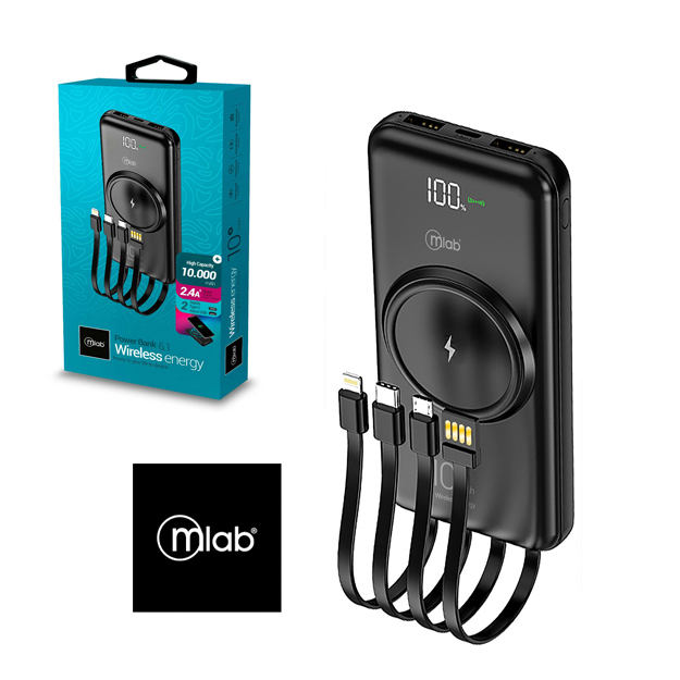 POWERBANK INALAMBRICA 10.000 mAh CARGADOR PORTATIL